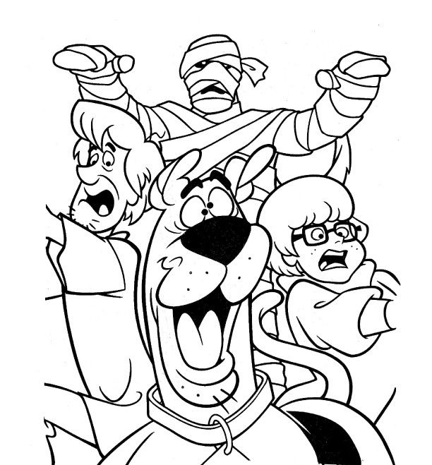 Scooby Doo Halloween Coloring Pages For Kids