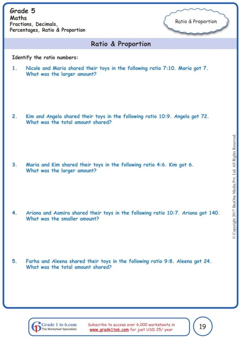 Grade 6 Percentage Word Problems Worksheets