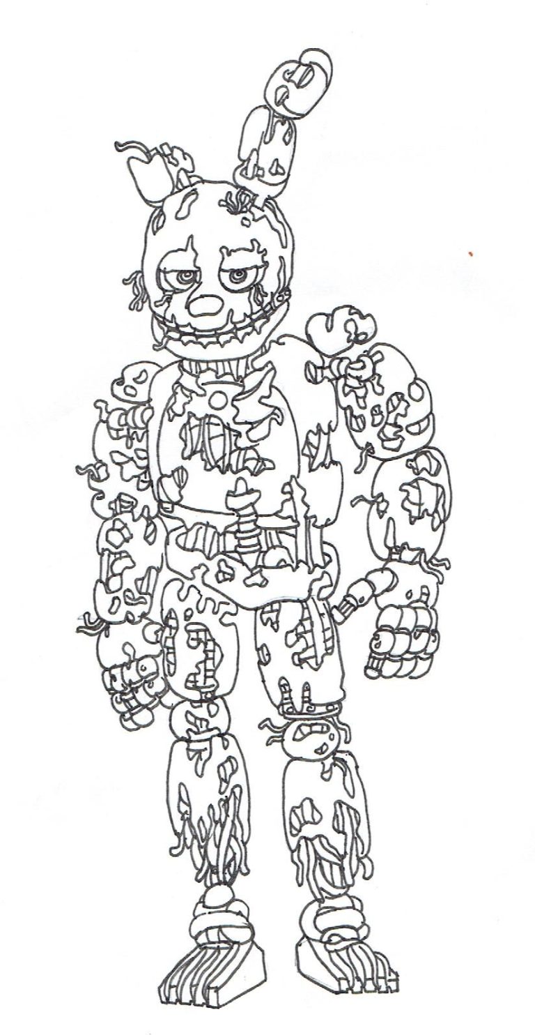 Printable Springtrap Five Nights At Freddy's Coloring Pages