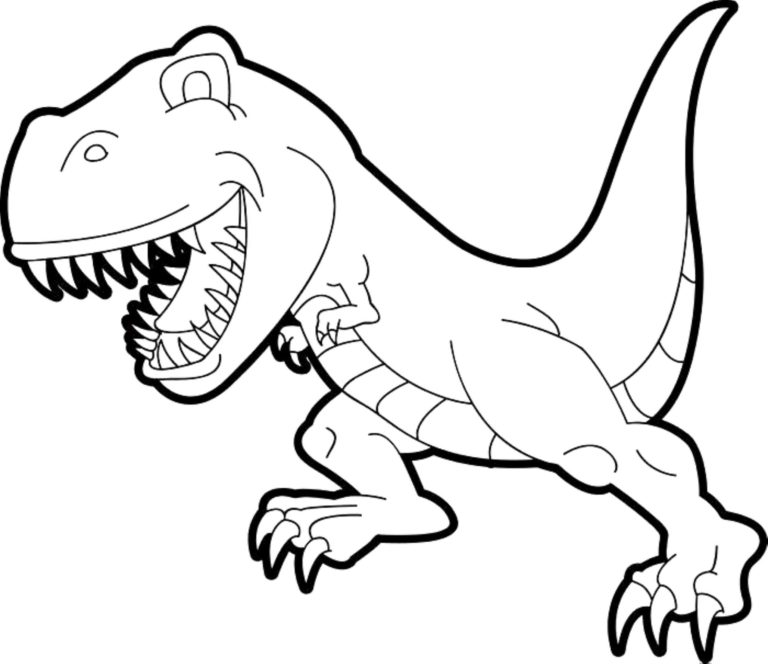 Easy Dinosaur Coloring Pages Printable