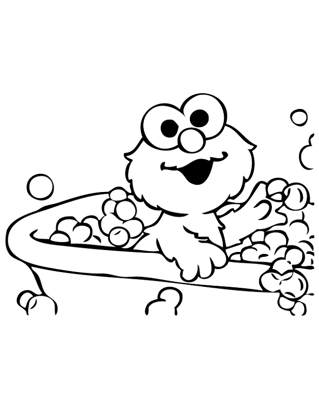 Printable Baby Elmo Coloring Pages