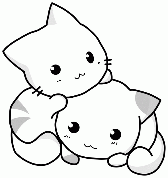 Cute Kitty Coloring Pages To Print
