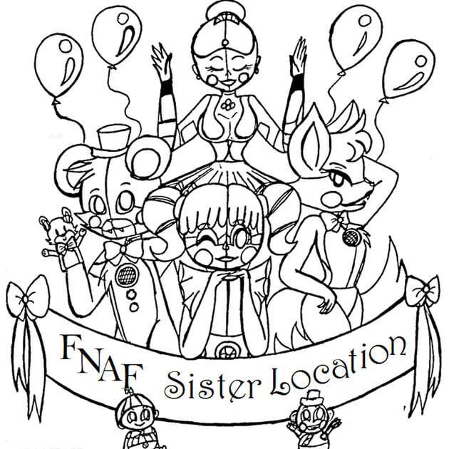 Five Nights At Freddy's Sister Location Coloring Pages Printable