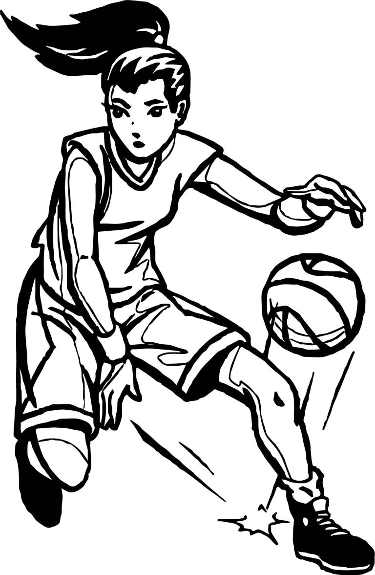 Printable Girls Basketball Coloring Pages