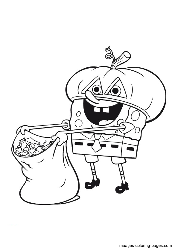 Patrick Star Halloween Coloring Pages