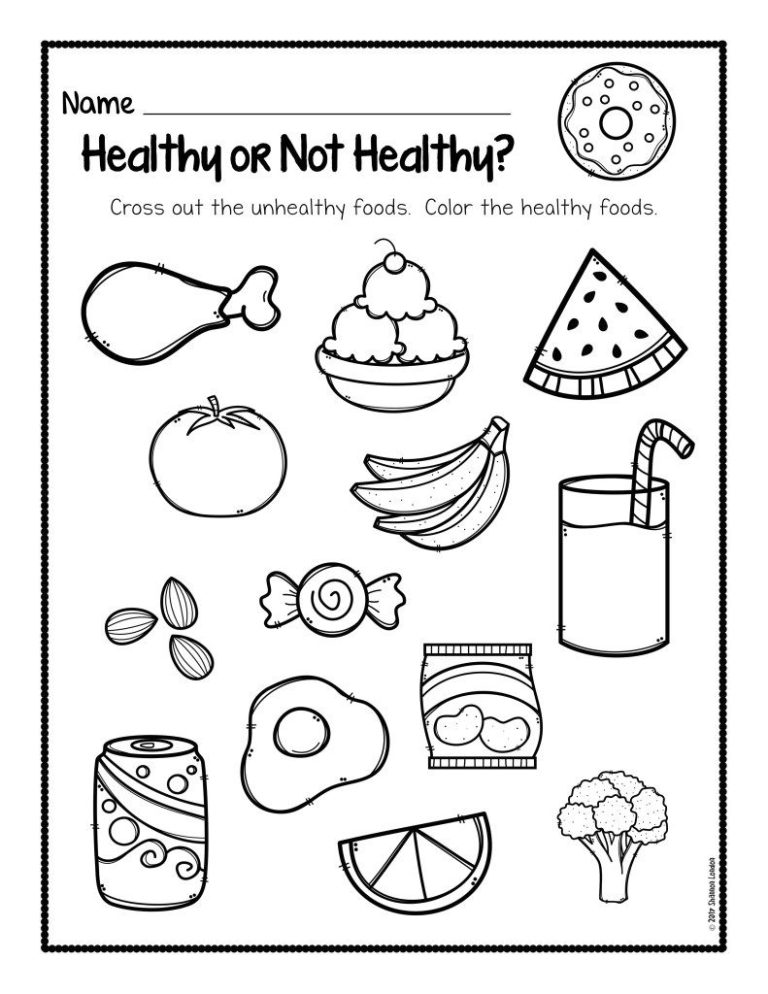 Health Worksheets For Elementary Students
