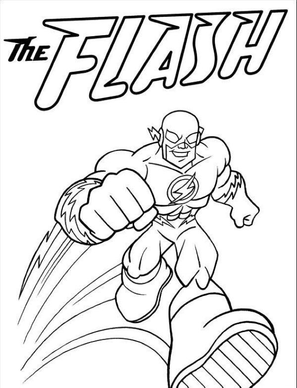 Flash Superhero Printable Coloring Pages
