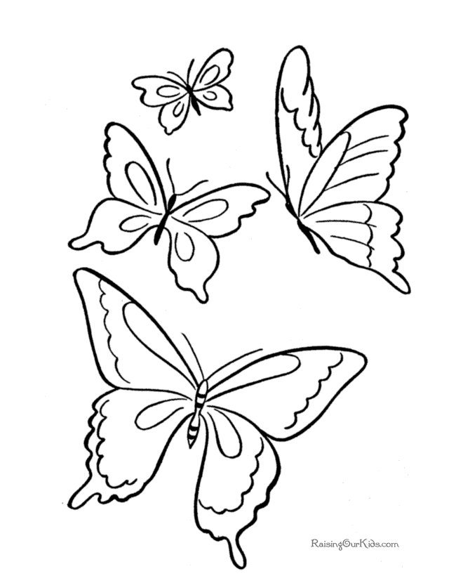Butterfly Template Coloring Page