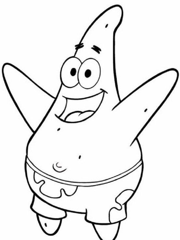 Easy Patrick Star Coloring Pages