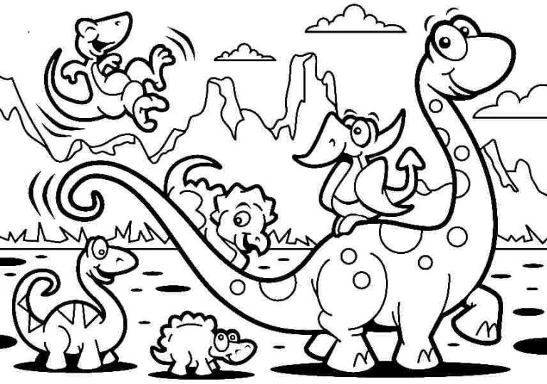 Cartoon Dinosaur Coloring Pictures
