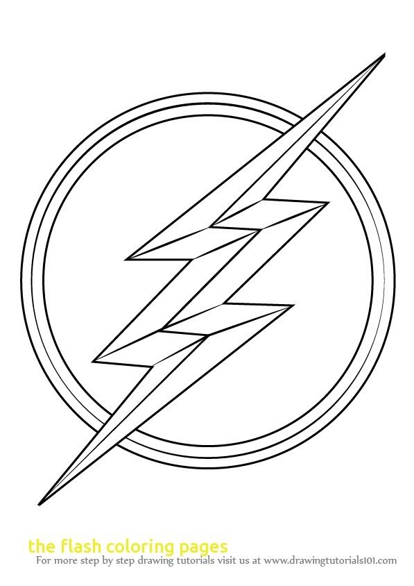 Printable Flash Logo Coloring Pages