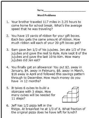 8th Grade Percentage Word Problems Worksheets
