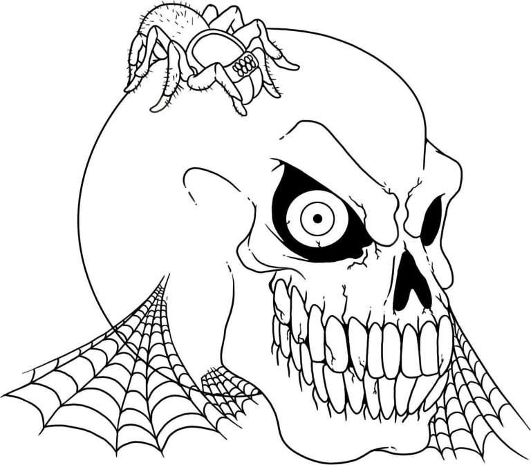 Scary Halloween Pictures To Color Printable