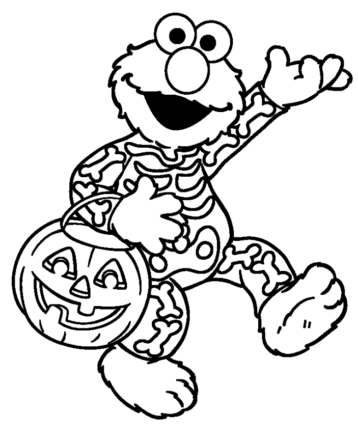 Free Elmo Halloween Coloring Pages