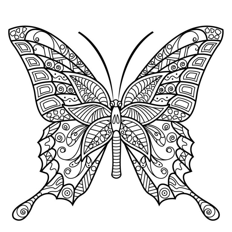 Butterfly Printable Mandala Coloring Pages