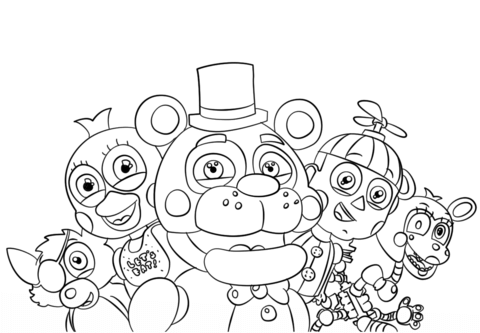 Free Printable Five Nights At Freddy's Coloring Pages