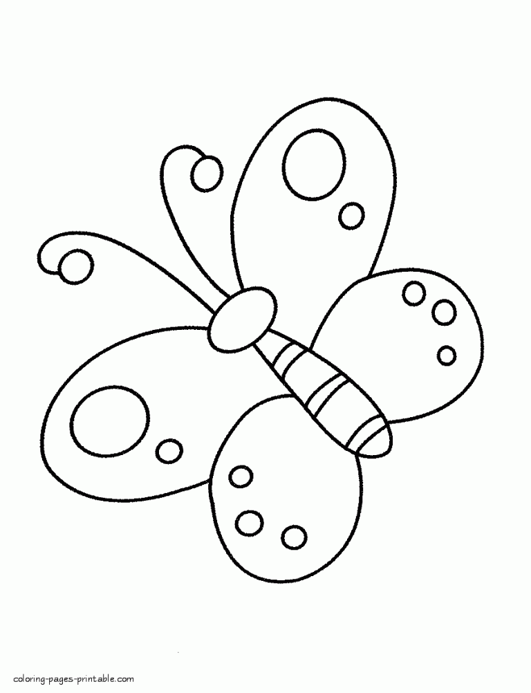 Preschool Printable Butterfly Coloring Pages