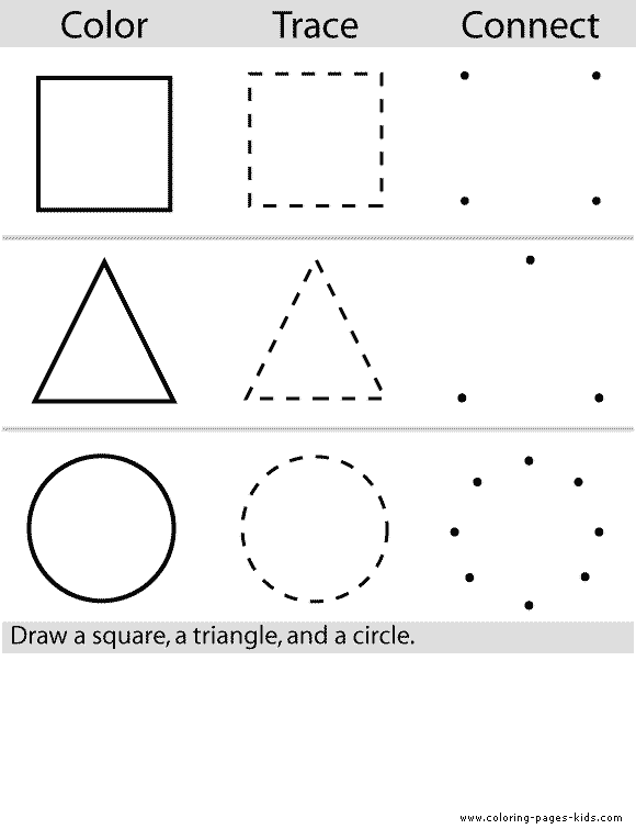 Preschool Coloring Pages For Kids Learning