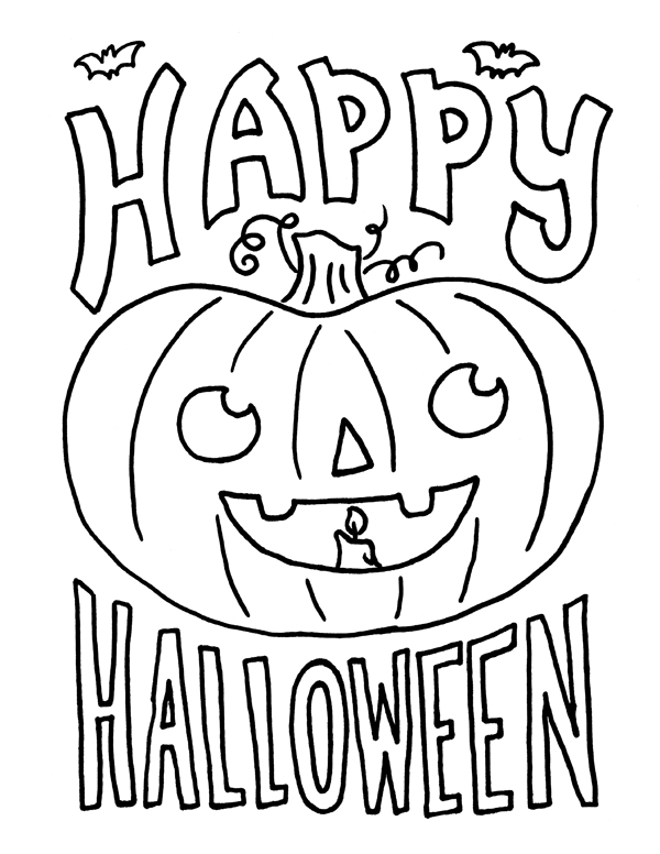 Happy Halloween Coloring Sheets For Toddlers
