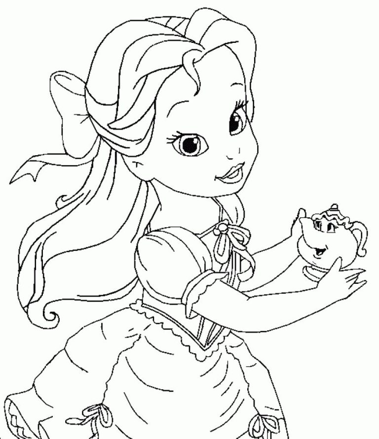 Belle Baby Disney Coloring Pages