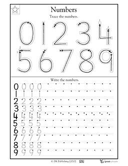 Math Number Sheets For Kindergarten