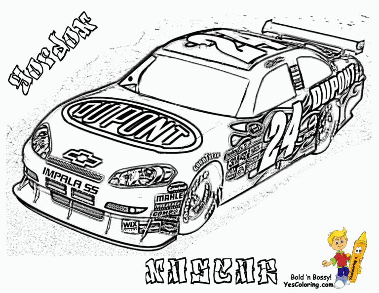 Nascar Race Car Coloring Pages Free