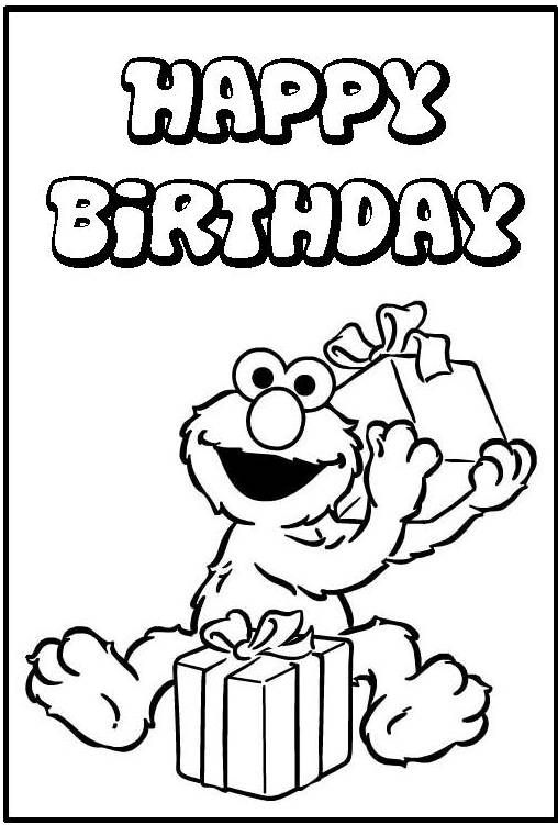 Happy Birthday 2nd Birthday Elmo Coloring Pages