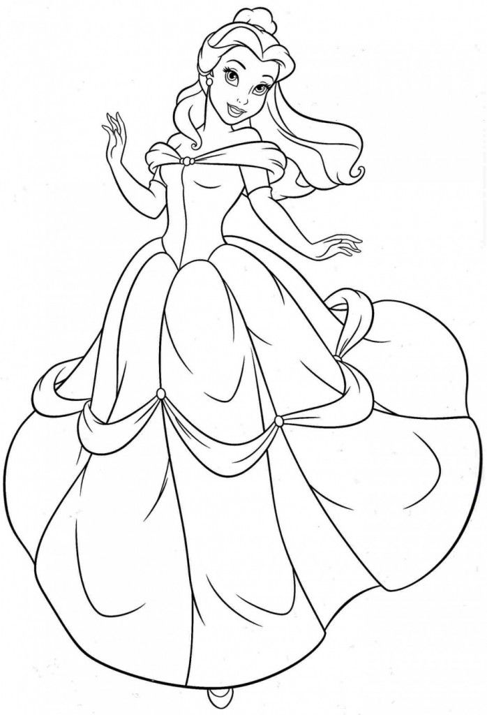 Belle Disney Princesses Coloring Pages