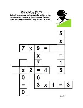 Math Puzzle Worksheets For Grade 3