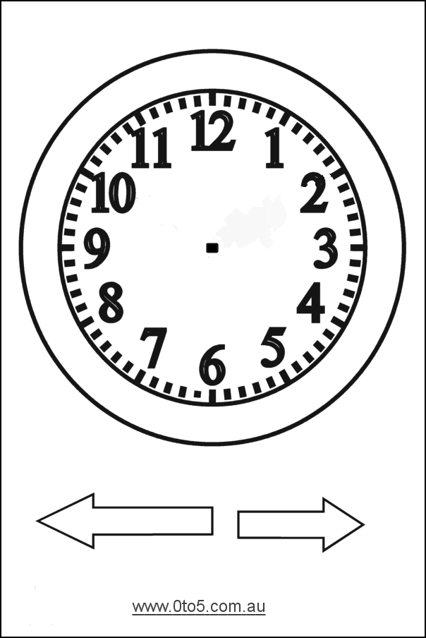 Printable Clock Template Pdf