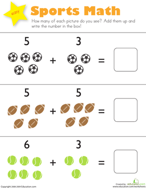 Simple Math Addition Worksheets For Kindergarten