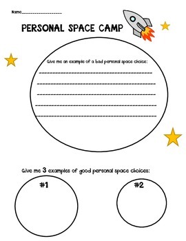 Free Printable Personal Space Worksheets