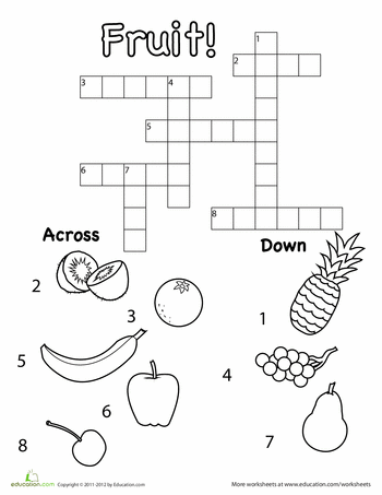 English Puzzle Worksheets For Kids