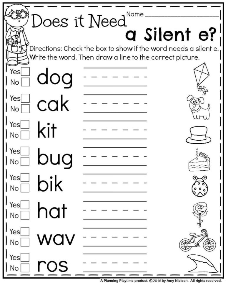 1st Grade Short A Worksheets For First Grade