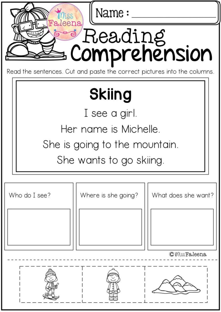 Free Printable First Grade 1st Grade Reading Worksheets