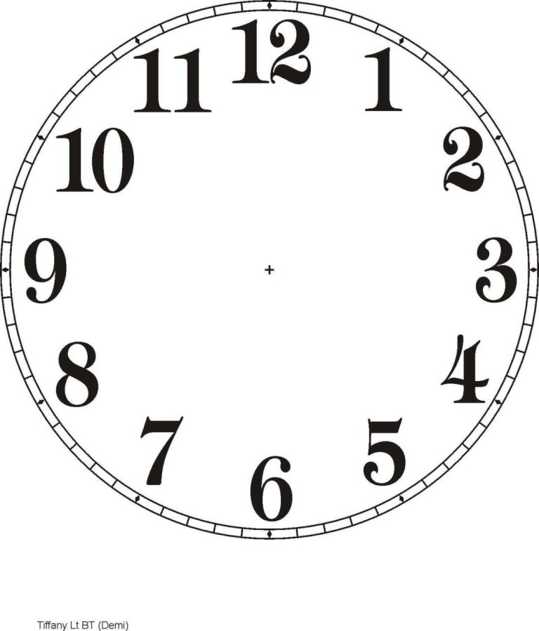 Printable Clock Face With Minutes