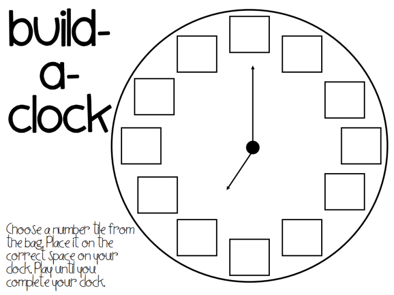Make A Clock Template Printable