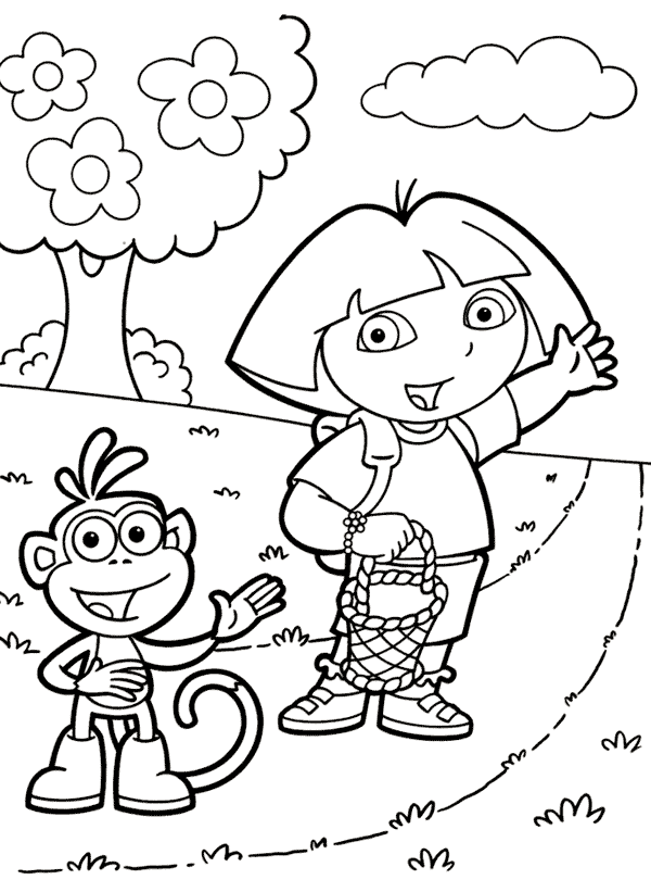 Dora And Boots Coloring Pages To Print