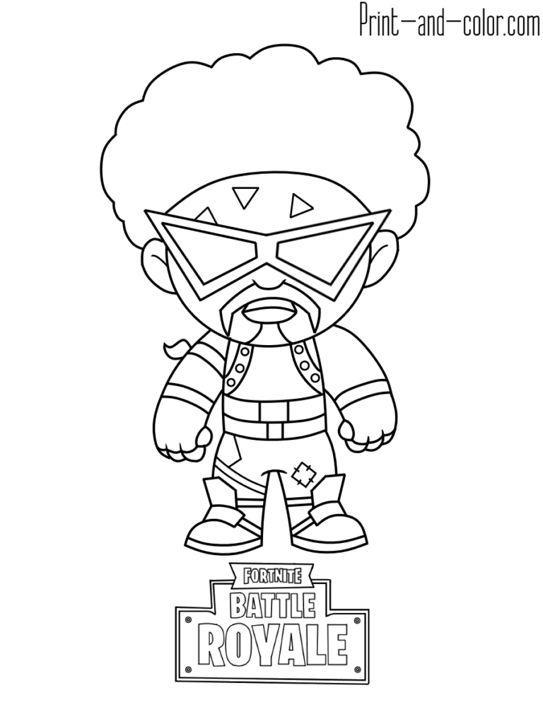 Fortnite Character Fortnite Coloring Pages Easy