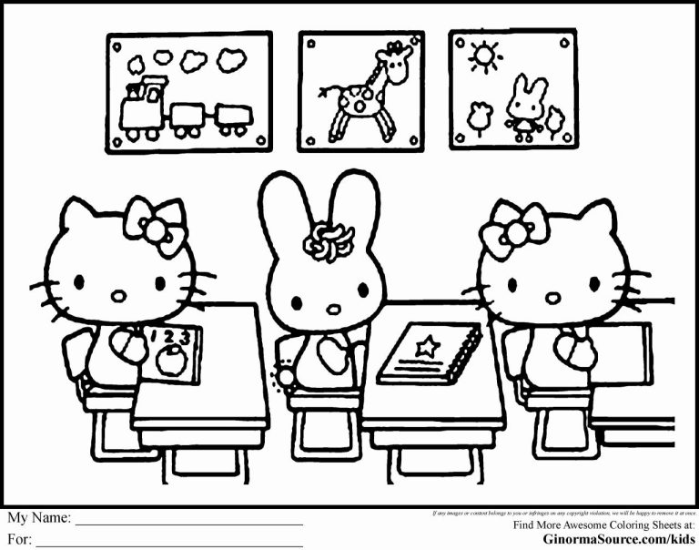 Hello Kitty Coloring Sheets Pdf