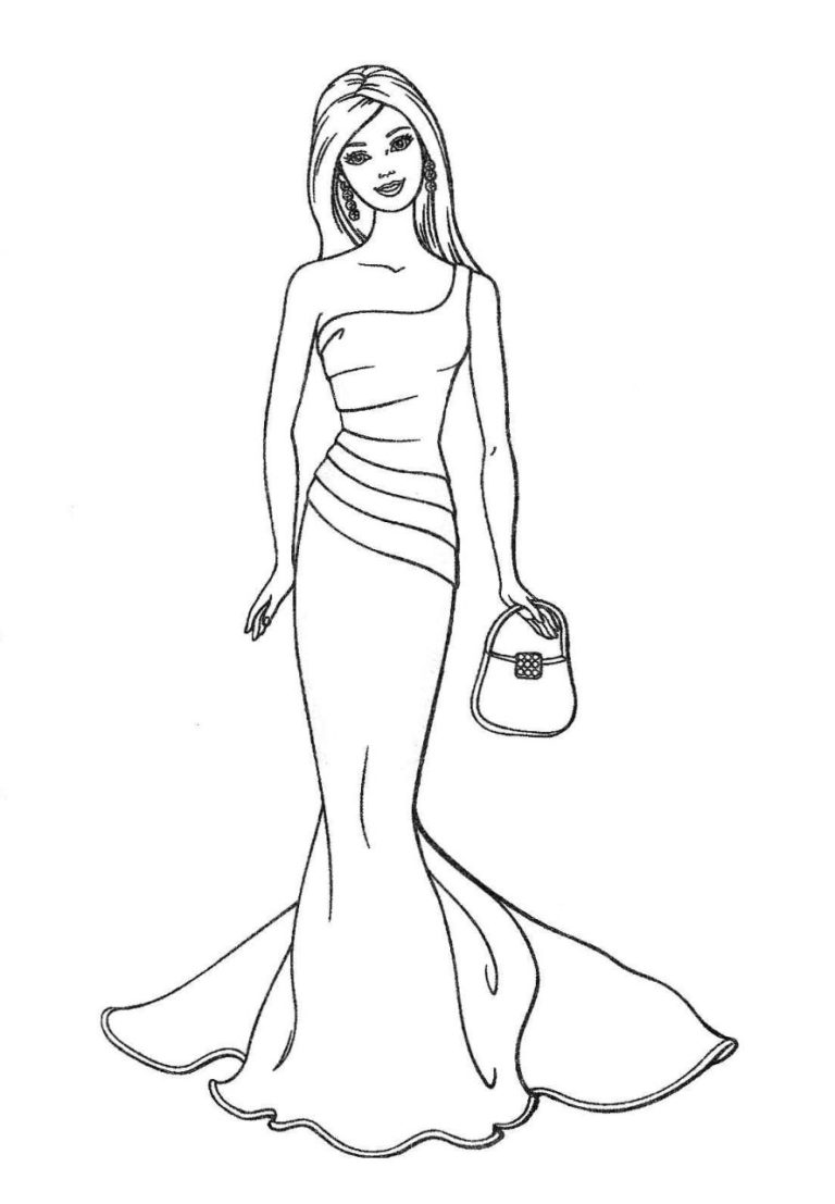 Fashion Barbie Coloring Pages For Girls