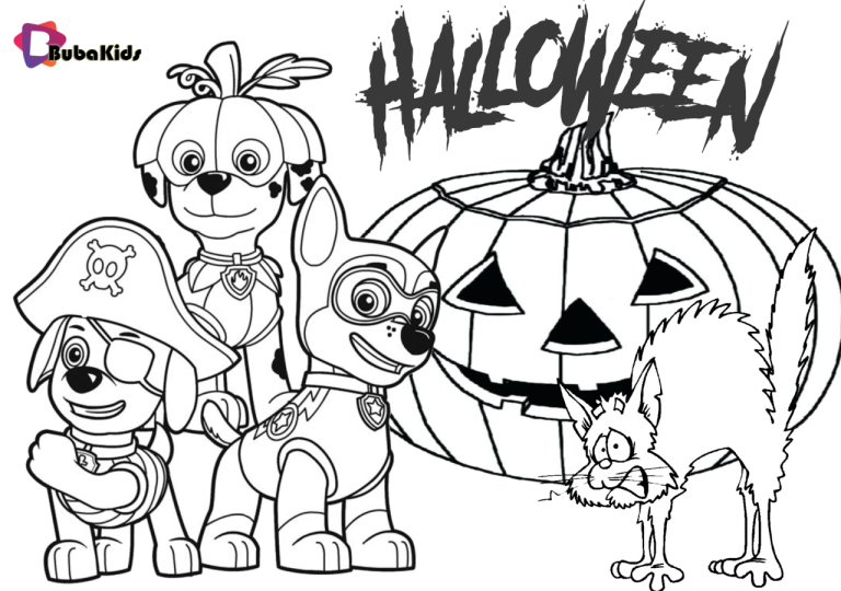 Halloween Coloring Pages For Toddlers Paw Patrol