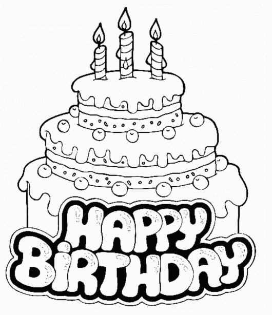 Birthday Cake Coloring Pages Printable