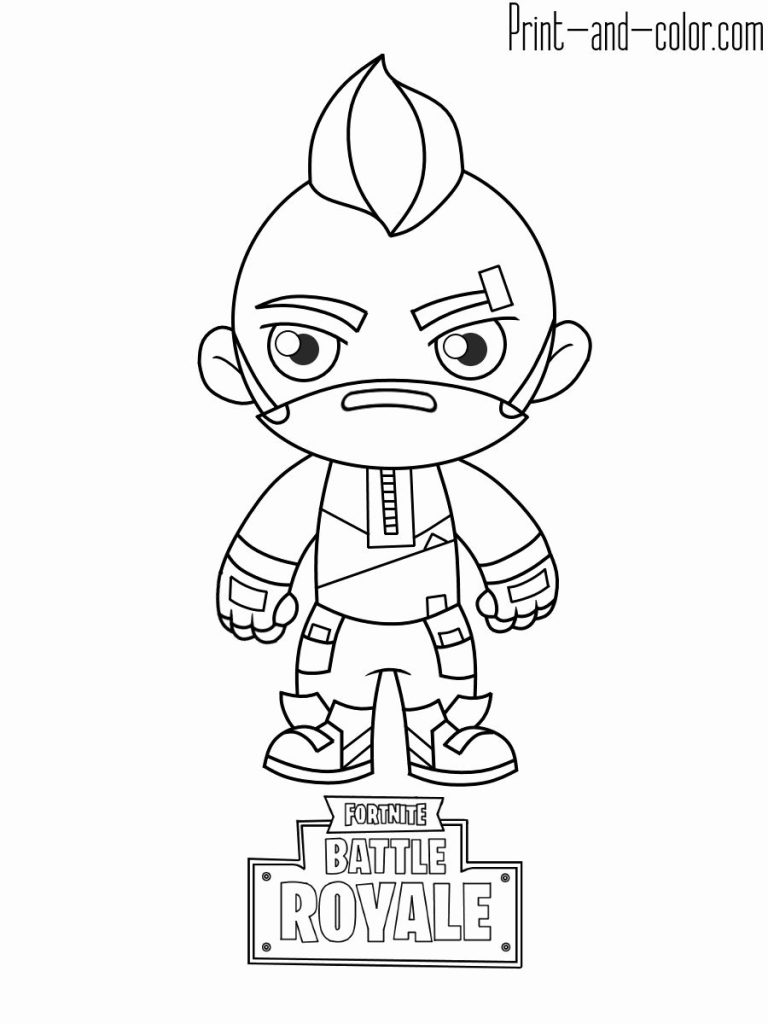 Cool Fortnite Coloring Pages Easy