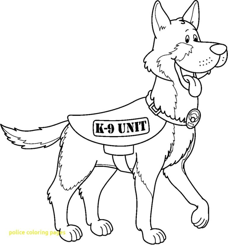 Police Dog Coloring Pages Printable