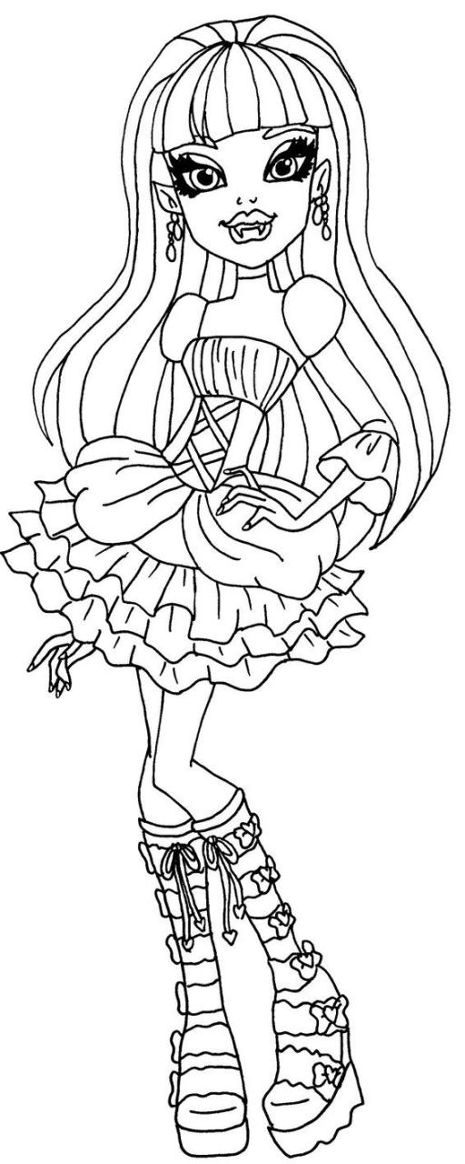 Monster High Halloween Coloring Pages