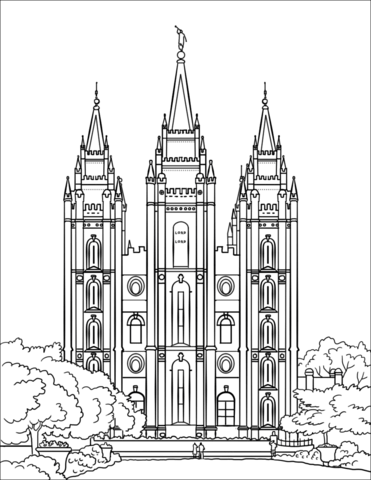 Printable Lds Temple Coloring Pages