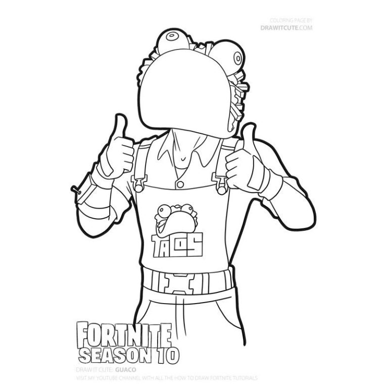 Easy Fortnite Coloring Pages Season 10