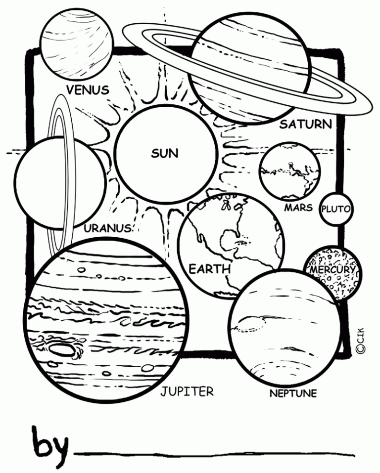 Planets In Our Solar System Coloring Pages