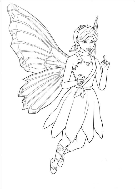 Fairy Barbie Coloring Pictures